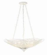 Doral 6 Light Matte White Chandelier DOR-B7706-MT