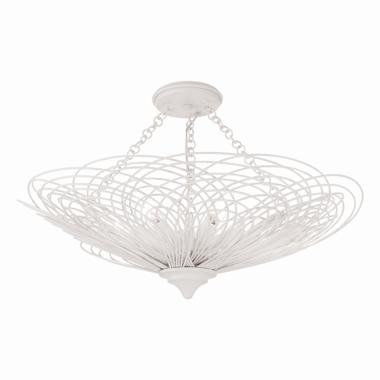 Doral 6 Light Matte White Semi Flush Mount DOR-B7706-MT_CEILING