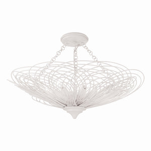 Doral 6 Light Matte White Semi Flush Mount DOR-B7706-MT_CEILING