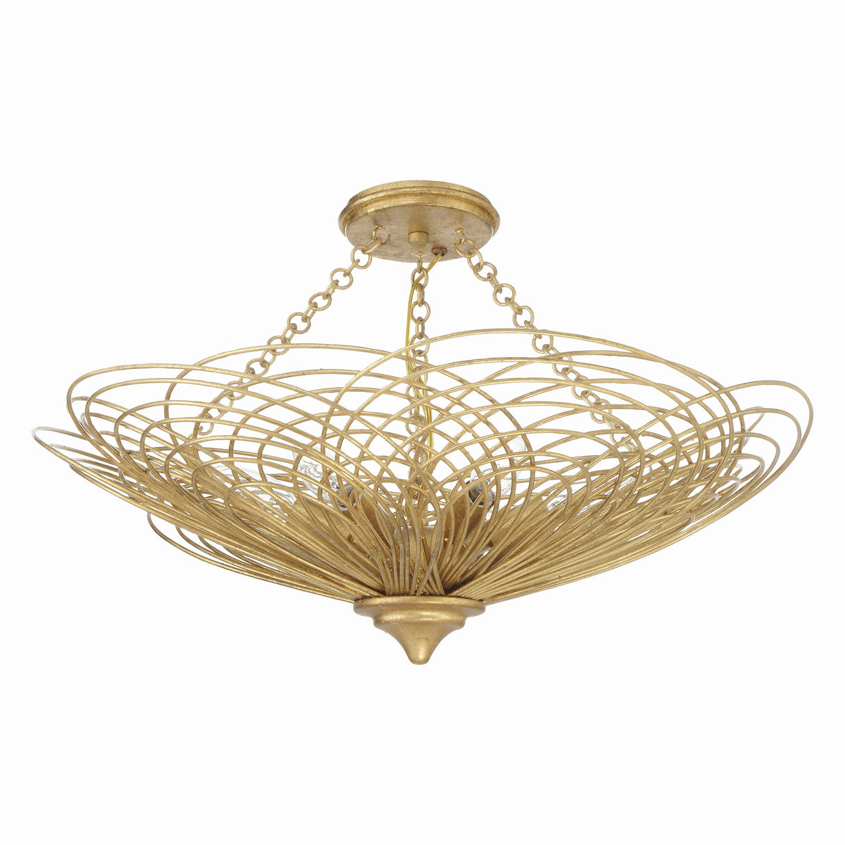 Doral 6 Light Renaissance Gold Semi Flush Mount DOR-B7706-RG_CEILING