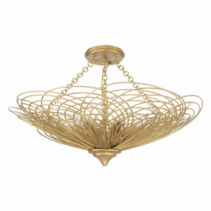 Doral 6 Light Renaissance Gold Semi Flush Mount DOR-B7706-RG_CEILING