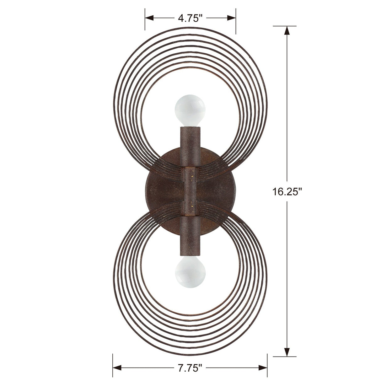 Doral 2 Light Forged Bronze Sconce DOR-B7722-FB