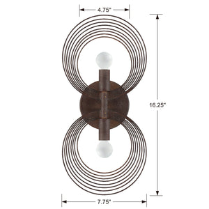 Doral 2 Light Forged Bronze Sconce DOR-B7722-FB