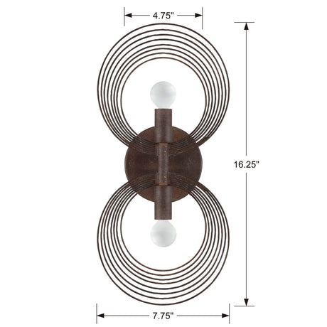 Doral 2 Light Forged Bronze Sconce DOR-B7722-FB