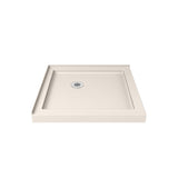DreamLine Flex 36 in. D x 36 in. W x 74 3/4 in. H Semi-Frameless Pivot Shower Enclosure in Chrome with Corner Drain Biscuit Base