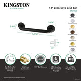 Restoration Thrive In Place DR314126 12-Inch X 1-1/4 Inch O.D Grab Bar, Polished Nickel