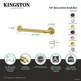 Manhattan Thrive In Place DR414186 18-Inch X 1-1/4 Inch O.D Grab Bar, Polished Nickel