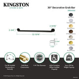 Manhattan Thrive In Place DR414302 30-Inch x 1-1/4 Inch O.D Grab Bar, Polished Brass