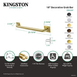 Claremont Thrive In Place DR614186 18-Inch x 1-1/4 Inch O.D Grab Bar, Polished Nickel