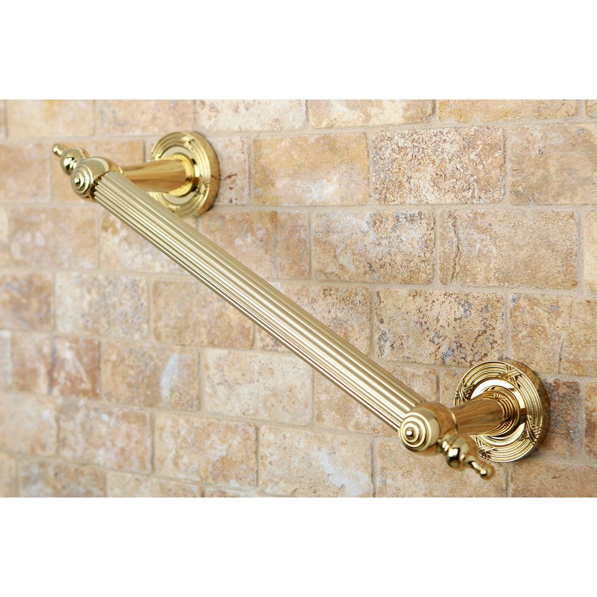 Templeton DR710122 12-Inch X 1-Inch O.D Grab Bar, Polished Brass