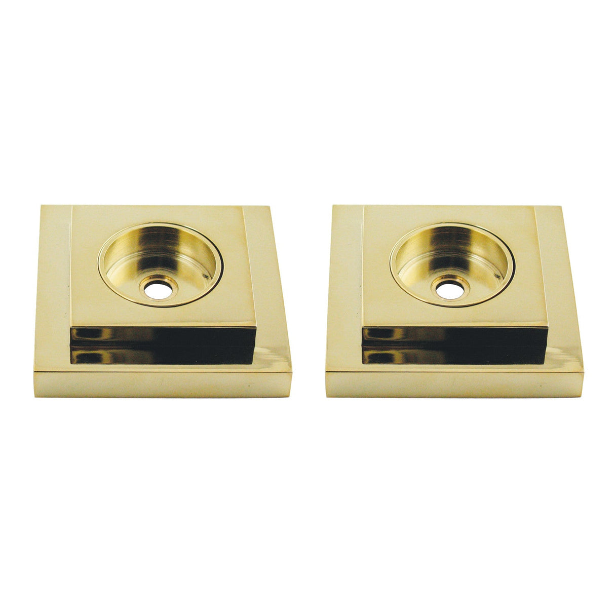 Claremont DRF614122 1-1/4 Inch O.D Grab Bar Flange (1 Pair), Polished Brass