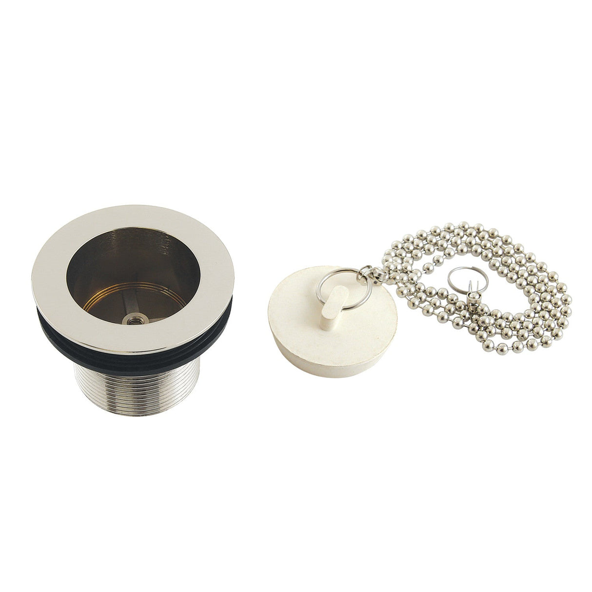 Made To Match DSP15PN 1-1/2-Inch Chain and Stopper Tub Drain with 1-1/2-Inch Body Thread, Polished Nickel