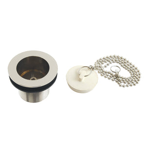 Made To Match DSP15PN 1-1/2-Inch Chain and Stopper Tub Drain with 1-1/2-Inch Body Thread, Polished Nickel