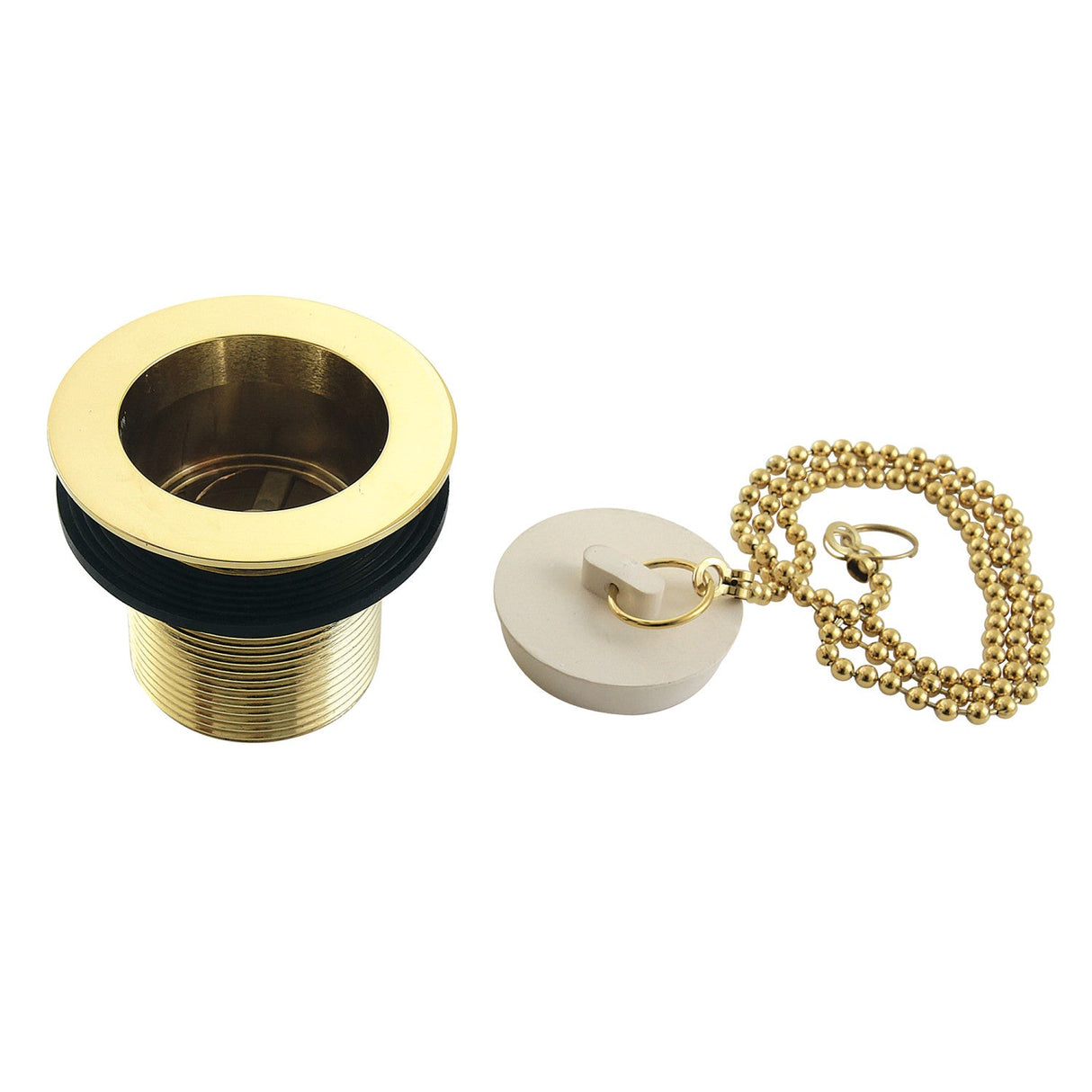 Made To Match DSP17PB 1-1/2-Inch Chain and Stopper Tub Drain with 1-3/4-Inch Body Thread, Polished Brass