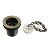 Made To Match DSP20AB 1-1/2-Inch Chain and Stopper Tub Drain with 2-Inch Body Thread, Antique Brass