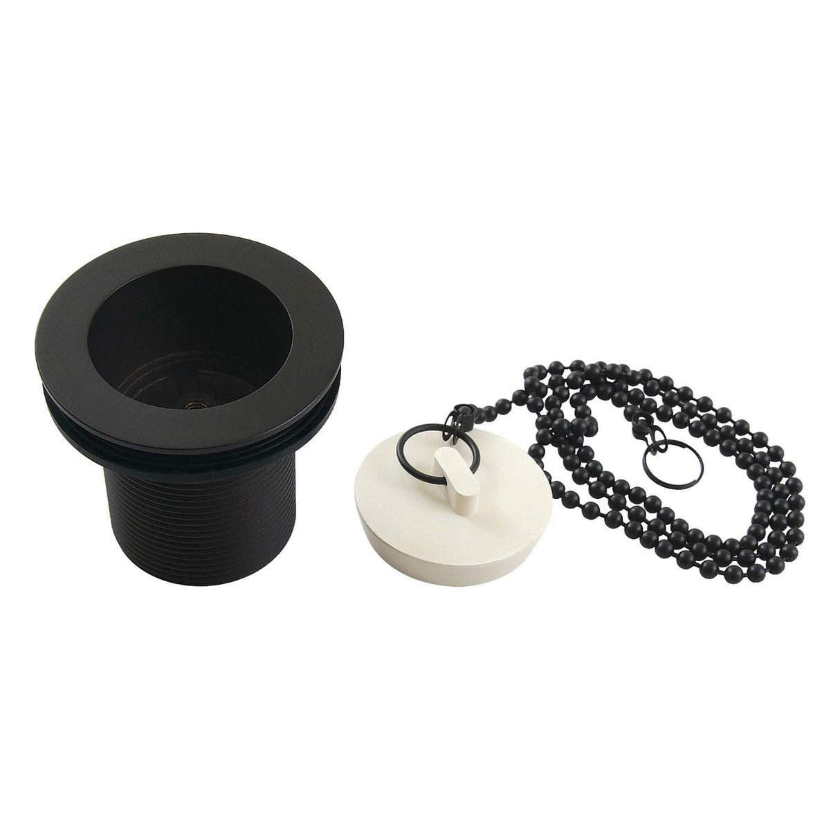 Made To Match DSP20MB 1-1/2-Inch Chain and Stopper Tub Drain with 2-Inch Body Thread, Matte Black