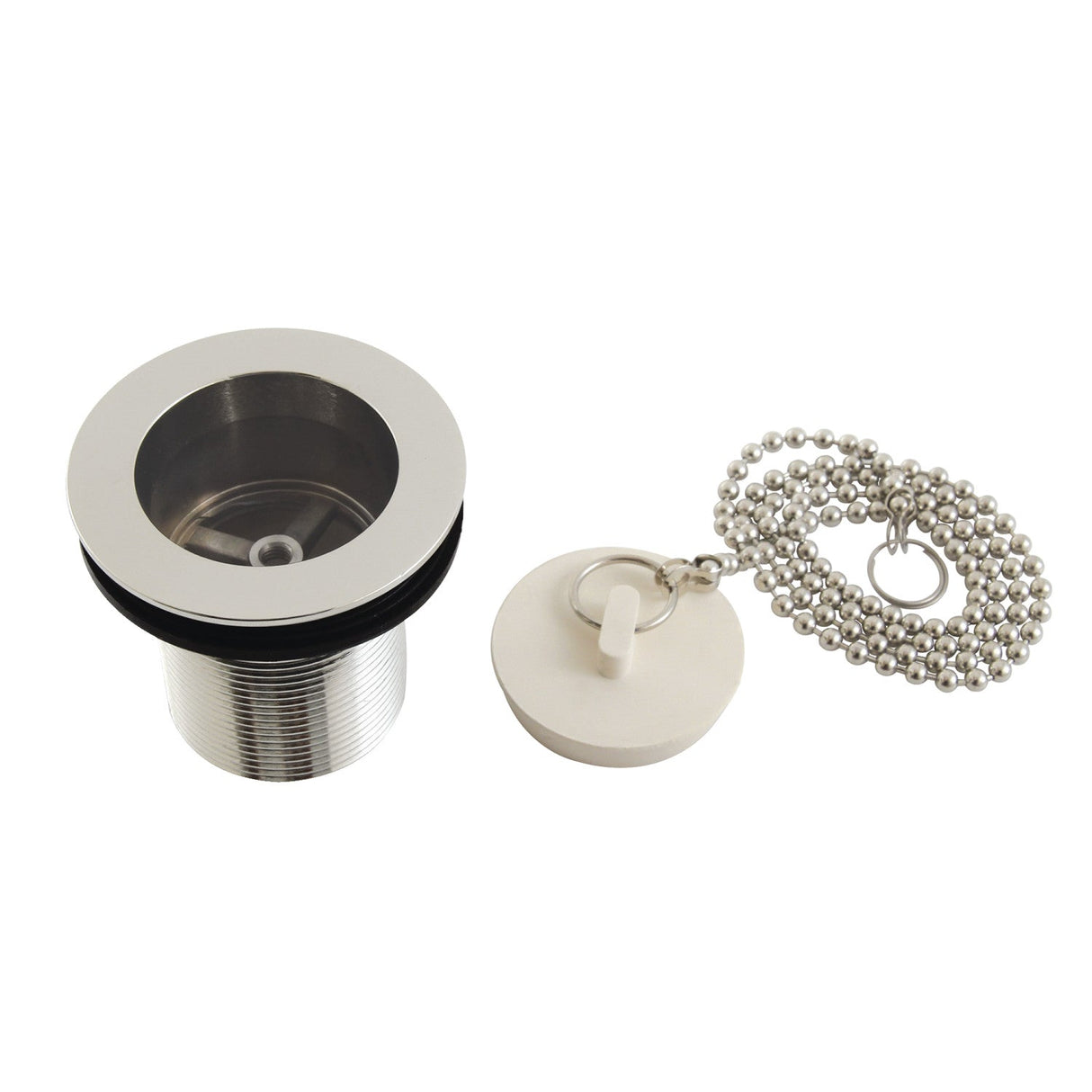 Made To Match DSP20PN 1-1/2-Inch Chain and Stopper Tub Drain with 2-Inch Body Thread, Polished Nickel