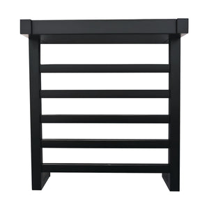 Markus DTC191750 Stainless Steel Wall Mount Towel Rack with Shelf, Matte Black