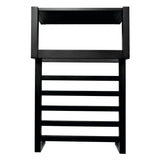 Markus DTC271750 Stainless Steel Wall Mount Towel Rack with Shelf, Matte Black
