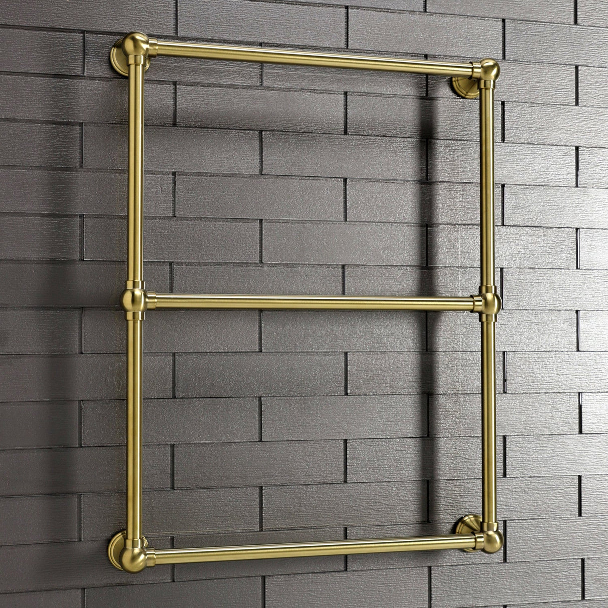 Maximilien DTC322419BB 24-Inch Wall Mount 3-Bar Towel Rack, Brushed Brass