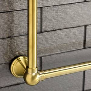 Maximilien DTC322419BB 24-Inch Wall Mount 3-Bar Towel Rack, Brushed Brass