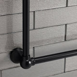 Maximilien DTC322419MB 24-Inch Wall Mount 3-Bar Towel Rack, Matte Black