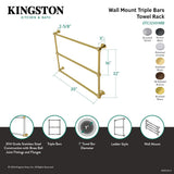 Maximilien DTC323019ORB 30-Inch Wall Mount 3-Bar Towel Rack, Oil Rubbed Bronze
