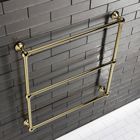 Maximilien DTC323019PB 30-Inch Wall Mount 3-Bar Towel Rack, Polished Brass