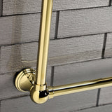 Maximilien DTC323019PB 30-Inch Wall Mount 3-Bar Towel Rack, Polished Brass