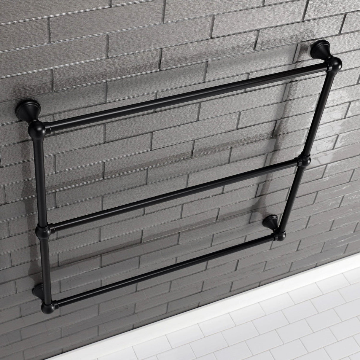 Maximilien DTC323619MB 36-Inch Wall Mount 3-Bar Towel Rack, Matte Black