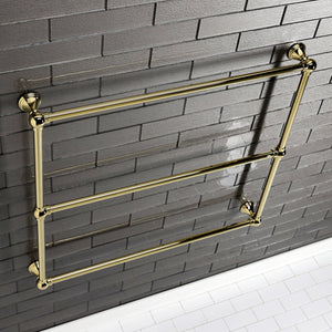 Maximilien DTC323619PB 36-Inch Wall Mount 3-Bar Towel Rack, Polished Brass