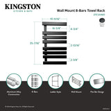 Metzinger DTC351980 Aluminum Wall Mount Towel Rack, Matte Black