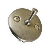 Made To Match DTL103 Round Bathtub Overflow Plate with Trip Lever, Antique Brass