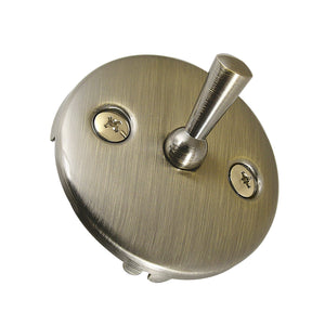 Made To Match DTL103 Round Bathtub Overflow Plate with Trip Lever, Antique Brass