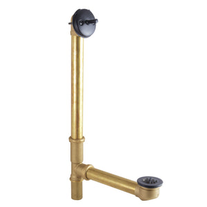 Made To Match DTL1160MB 21-Inch Brass Trip Lever Tub Waste and Overflow with Grid Strainer, Matte Black