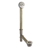Made To Match DTL1166 21-Inch Brass Trip Lever Tub Waste and Overflow with Grid Strainer, Polished Nickel