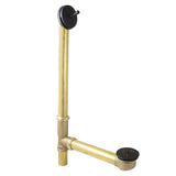 Made To Match DTL1180 23-Inch Brass Trip Lever Tub Waste and Overflow with Grid Strainer, Matte Black