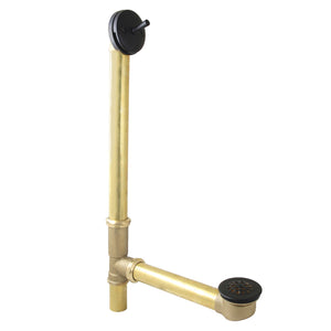 Made To Match DTL1180 23-Inch Brass Trip Lever Tub Waste and Overflow with Grid Strainer, Matte Black