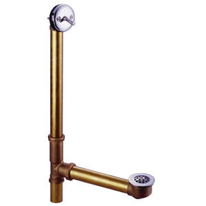 Made To Match DTL1181 23-Inch Brass Trip Lever Tub Waste and Overflow with Grid Strainer, Polished Chrome