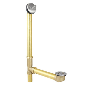 Made To Match DTL1186 23-Inch Brass Trip Lever Tub Waste and Overflow with Grid Strainer, Polished Nickel