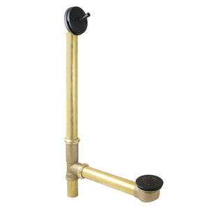 Made To Match DTL1200 25-Inch Brass Trip Lever Tub Waste and Overflow with Grid Strainer, Matte Black