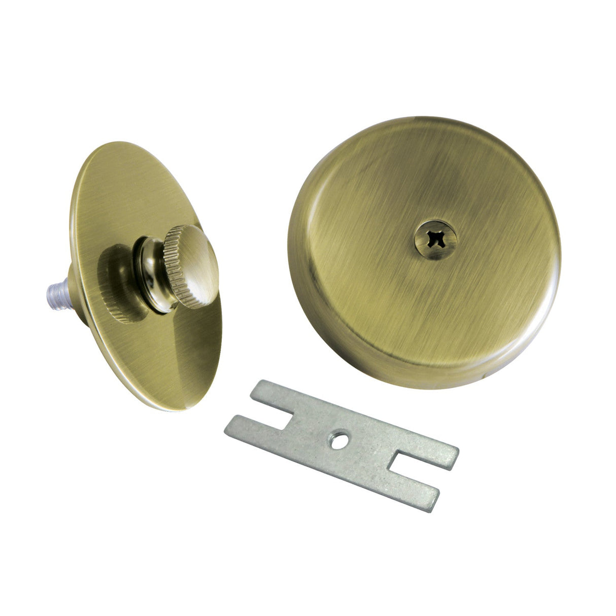 Trimscape DTL5303A3 Zinc Alloy Lift and Turn Tub Drain Replacement Trim Kit, Antique Brass