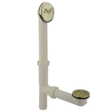 Made To Match DTLA1162 14-Inch Plastic Trip Lever Tub Waste and Overflow with Grid Strainer, Polished Brass