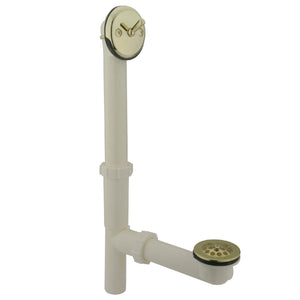 Made To Match DTLA1162 14-Inch Plastic Trip Lever Tub Waste and Overflow with Grid Strainer, Polished Brass