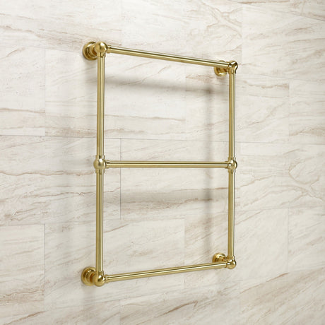 Palatine DTM32243BB 24-Inch Wall Mount 3-Bar Towel Rack, Brushed Brass