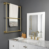 Palatine DTM32243BB 24-Inch Wall Mount 3-Bar Towel Rack, Brushed Brass