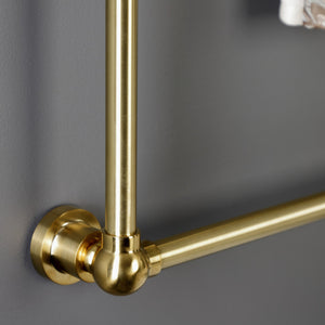 Palatine DTM32243BB 24-Inch Wall Mount 3-Bar Towel Rack, Brushed Brass