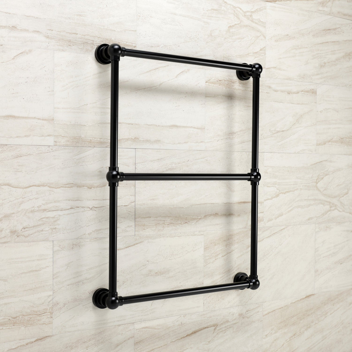 Palatine DTM32243MB 24-Inch Wall Mount 3-Bar Towel Rack, Matte Black