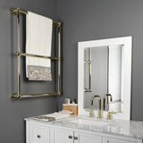 Palatine DTM32243PB 24-Inch Wall Mount 3-Bar Towel Rack, Polished Brass