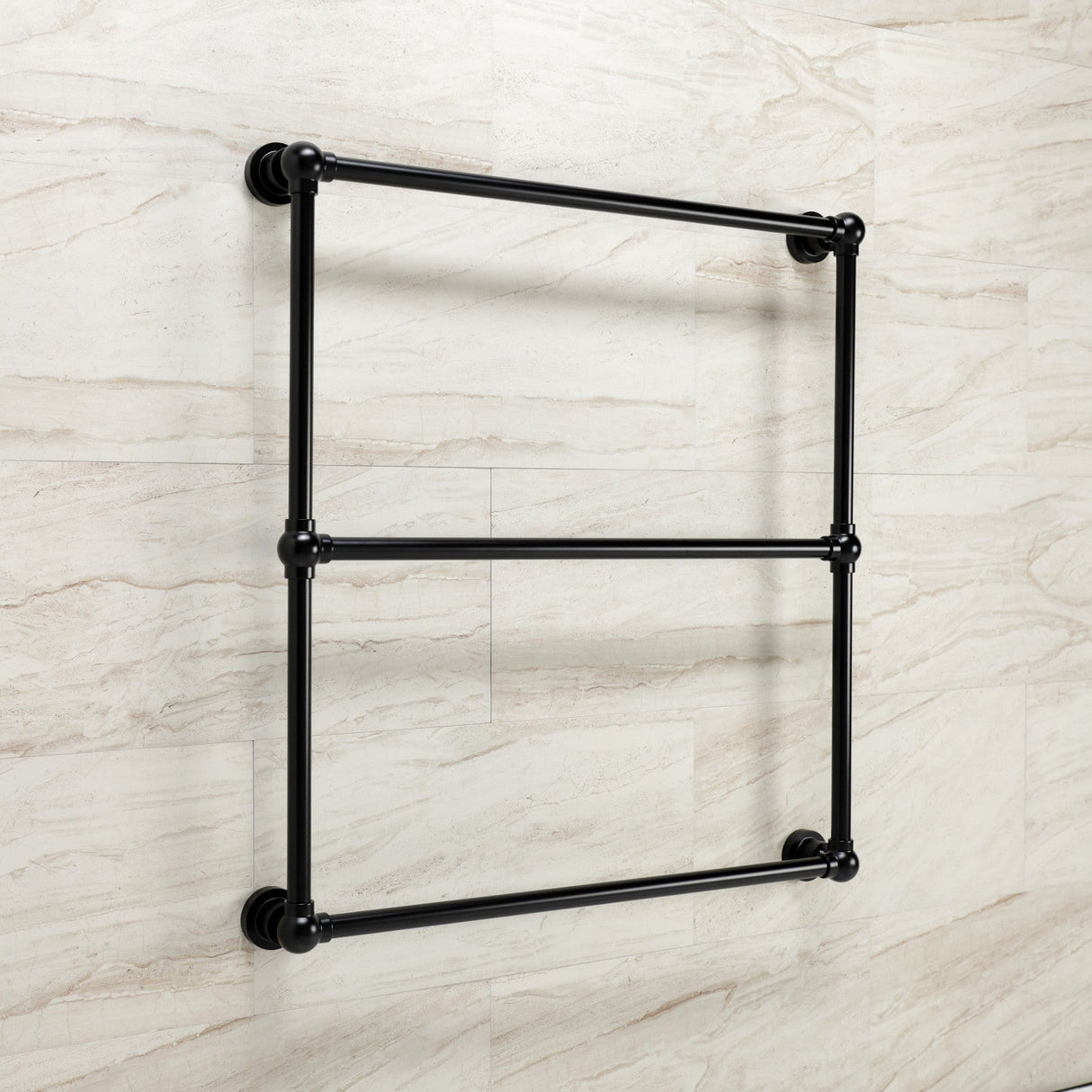 Palatine DTM32303MB 30-Inch Wall Mount 3-Bar Towel Rack, Matte Black